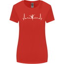 Ballerina Dancer ECG Dancing Ballet Pulse Womens Wider Cut T-Shirt Red