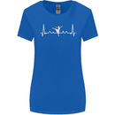 Ballerina Dancer ECG Dancing Ballet Pulse Womens Wider Cut T-Shirt Royal Blue