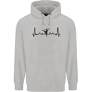 Ballet Dancer ECG Dancing Ballerina Pulse Childrens Kids Hoodie Sports Grey