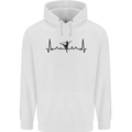Ballet Dancer ECG Dancing Ballerina Pulse Childrens Kids Hoodie White
