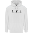 Ballet Dancer ECG Dancing Ballerina Pulse Childrens Kids Hoodie White