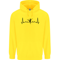 Ballet Dancer ECG Dancing Ballerina Pulse Childrens Kids Hoodie Yellow