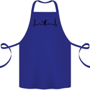 Ballet Dancer ECG Dancing Ballerina Pulse Cotton Apron 100% Organic Royal Blue