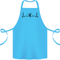 Ballet Dancer ECG Dancing Ballerina Pulse Cotton Apron 100% Organic Turquoise
