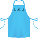 Ballet Dancer ECG Dancing Ballerina Pulse Cotton Apron 100% Organic Turquoise