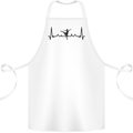 Ballet Dancer ECG Dancing Ballerina Pulse Cotton Apron 100% Organic White