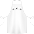 Ballet Dancer ECG Dancing Ballerina Pulse Cotton Apron 100% Organic White