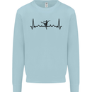 Ballet Dancer ECG Dancing Ballerina Pulse Kids Sweatshirt Jumper Light Blue