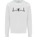 Ballet Dancer ECG Dancing Ballerina Pulse Kids Sweatshirt Jumper White