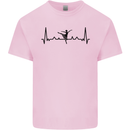 Ballet Dancer ECG Dancing Ballerina Pulse Kids T-Shirt Childrens Light Pink