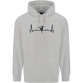 Ballet Dancer ECG Dancing Ballerina Pulse Mens 80% Cotton Hoodie Sports Grey