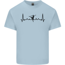 Ballet Dancer ECG Dancing Ballerina Pulse Mens Cotton T-Shirt Tee Top Light Blue
