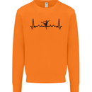 Ballet Dancer ECG Dancing Ballerina Pulse Mens Sweatshirt Jumper Orange
