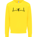 Ballet Dancer ECG Dancing Ballerina Pulse Mens Sweatshirt Jumper Yellow