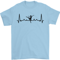 Ballet Dancer ECG Dancing Ballerina Pulse Mens T-Shirt 100% Cotton Light Blue