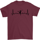 Ballet Dancer ECG Dancing Ballerina Pulse Mens T-Shirt 100% Cotton Maroon
