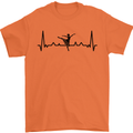 Ballet Dancer ECG Dancing Ballerina Pulse Mens T-Shirt 100% Cotton Orange