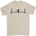 Ballet Dancer ECG Dancing Ballerina Pulse Mens T-Shirt 100% Cotton Sand