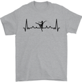 Ballet Dancer ECG Dancing Ballerina Pulse Mens T-Shirt 100% Cotton Sports Grey