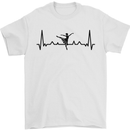 Ballet Dancer ECG Dancing Ballerina Pulse Mens T-Shirt 100% Cotton White