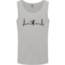 Ballet Dancer ECG Dancing Ballerina Pulse Mens Vest Tank Top Sports Grey