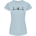 Ballet Dancer ECG Dancing Ballerina Pulse Womens Petite Cut T-Shirt Light Blue