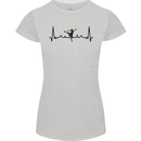 Ballet Dancer ECG Dancing Ballerina Pulse Womens Petite Cut T-Shirt Sports Grey