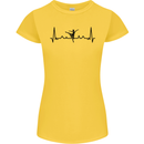 Ballet Dancer ECG Dancing Ballerina Pulse Womens Petite Cut T-Shirt Yellow