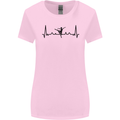 Ballet Dancer ECG Dancing Ballerina Pulse Womens Wider Cut T-Shirt Light Pink