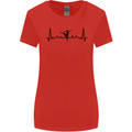 Ballet Dancer ECG Dancing Ballerina Pulse Womens Wider Cut T-Shirt Red