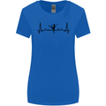 Ballet Dancer ECG Dancing Ballerina Pulse Womens Wider Cut T-Shirt Royal Blue