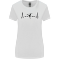 Ballet Dancer ECG Dancing Ballerina Pulse Womens Wider Cut T-Shirt White