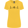 Ballet Dancer ECG Dancing Ballerina Pulse Womens Wider Cut T-Shirt Yellow
