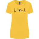 Ballet Dancer ECG Dancing Ballerina Pulse Womens Wider Cut T-Shirt Yellow