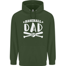 Baseball Dad Funny Fathers Day Childrens Kids Hoodie Forest Green