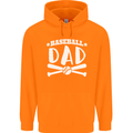 Baseball Dad Funny Fathers Day Childrens Kids Hoodie Orange
