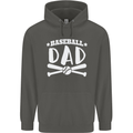Baseball Dad Funny Fathers Day Childrens Kids Hoodie Storm Grey