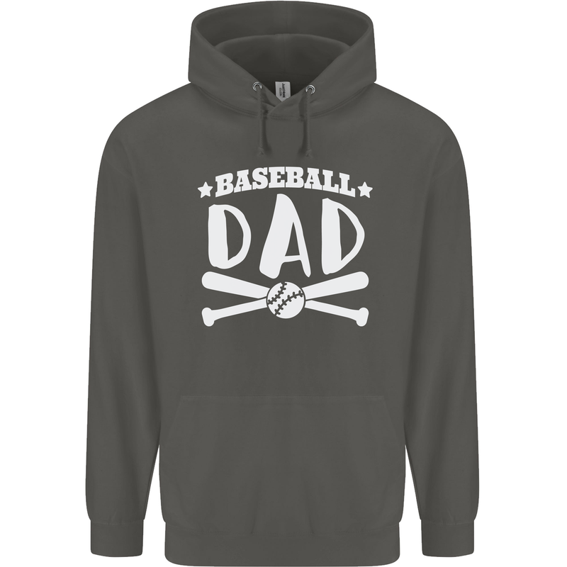 Baseball Dad Funny Fathers Day Childrens Kids Hoodie Storm Grey