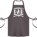 Baseball Dad Funny Fathers Day Cotton Apron 100% Organic Dark Grey