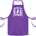 Baseball Dad Funny Fathers Day Cotton Apron 100% Organic Purple