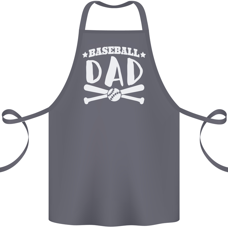 Baseball Dad Funny Fathers Day Cotton Apron 100% Organic Steel