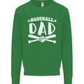 Baseball Dad Funny Fathers Day Kids Sweatshirt Jumper Irish Green