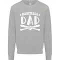 Baseball Dad Funny Fathers Day Kids Sweatshirt Jumper Sports Grey