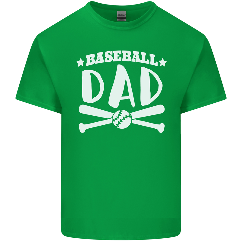 Baseball Dad Funny Fathers Day Kids T-Shirt Childrens Irish Green