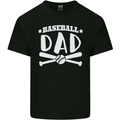 Baseball Dad Funny Fathers Day Mens Cotton T-Shirt Tee Top Black