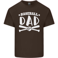 Baseball Dad Funny Fathers Day Mens Cotton T-Shirt Tee Top Dark Chocolate