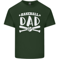 Baseball Dad Funny Fathers Day Mens Cotton T-Shirt Tee Top Forest Green