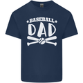 Baseball Dad Funny Fathers Day Mens Cotton T-Shirt Tee Top Navy Blue