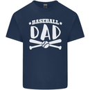 Baseball Dad Funny Fathers Day Mens Cotton T-Shirt Tee Top Navy Blue