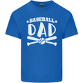 Baseball Dad Funny Fathers Day Mens Cotton T-Shirt Tee Top Royal Blue